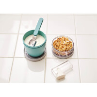 Mepal | Lunchpot Ellipse Mixed | Nordic Sage & Vivid Blue | Müslibecher to go mit separaten Fächern für Joghurt und Müsli | 500 ml und 200 ml | geeignet für Gefrierschrank, Mikrowelle und Spülmaschine