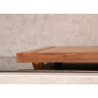 Kesper | XXL Herdabdeckplatte 56 x 50 x 4 cm | Farbe: Dunkelbraun | Material: FSC Bambus | ideal auch Schneideplatte oder Backbrett