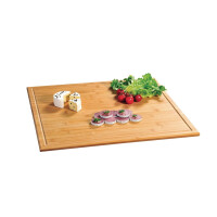 Kesper | XXL Schneideplatte | Abdeckplatte extra groß | 56 x 50 x 4 cm | Backbrett | FSC Bambus | ideal auch Schneideplatte oder Hackbrett