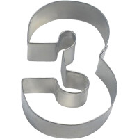 Staedter Haus Cookie Cutter edelstahl 6,5 cm, silber, Nummer 3