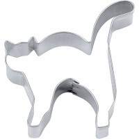 Staedter Haus Edelstahl Katze Form Cookie Cutter mit Humpback, Silber, 8 cm