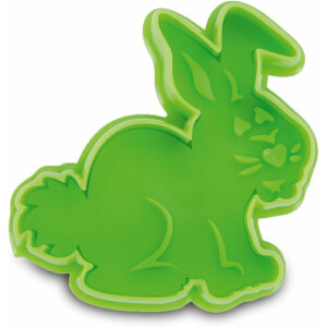 Städter Ausstechform, Plastik, grün, Hase ca. 6cm