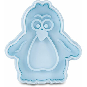 Städter | Präge-Ausstecher mit Auswerfer Pinguin ca. 6 cm Hellblau