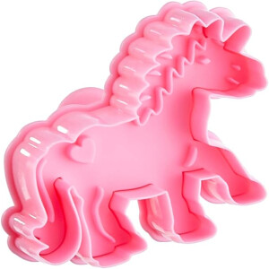 Städter Einhorn Ausstechform, Plastik, Rosa, ca. 7 cm