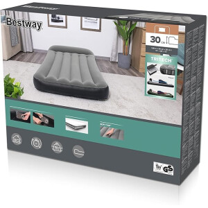 Bestway TriTech Luftbett Aerolux mit integrierter Elektropumpe Single XL/Lo 188 x 99 x 30 cm