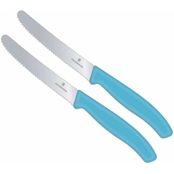 Victorinox | Tafelmesser Swiss Classic | 2 Stück | Karibikblau | Swiss Made | ideal auch als Frühstücksmesser