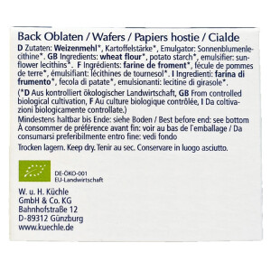 Küchle | Backoblaten rund 90 mm | 3 x 26 g | ideal für Lebkuchen