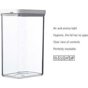 Mepal Vorratsdosen mit Deckel - Vorratsbehälter Luftdicht & Stapelbar - Küchenaufbewahrung & Organisation - Spülmaschinenfest - 2000 ml - Nordic sage
