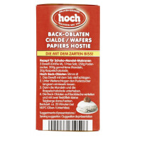 Hoch | runde Back Oblaten | 40 mm | 23 g pro Packung | 3er Pack | Vegan | Esspapier zum Backen von Makronen & Lebkuchen