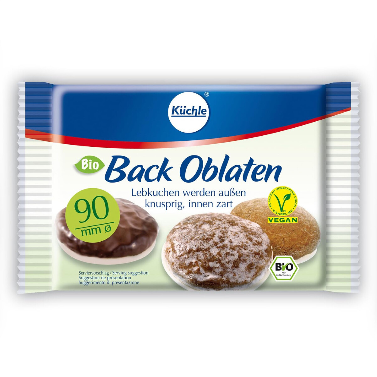 K&uuml;chle runde Back Oblaten Bio Vegan 90mm 26g pro...