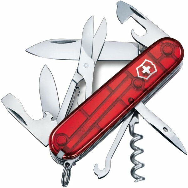 Victorinox Schweizer Taschenmesser, Climber, Multitool, Swiss Army Knife mit 14 Funktionen, Klinge, Korkenzieher, Dosenöffner