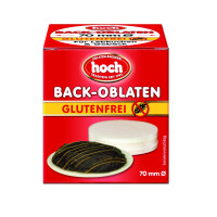 Hoch | runde Back Oblaten | 7 cm | 50 g pro Packung | 3er Pack | Glutenfrei | Vegan | Esspapier zum Backen von Makronen & Lebkuchen