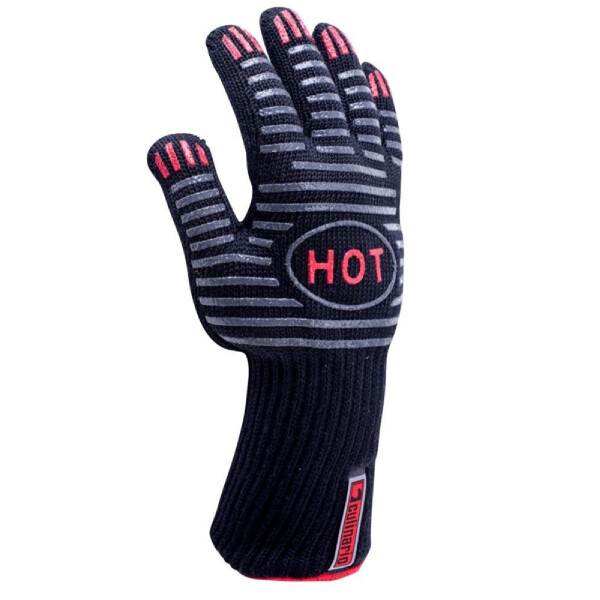 culinario Grillhandschuh/Backhandschuh, Profi Topflappen, bis 250 °C hitzebeständig, mit extra langem 11 cm Bund