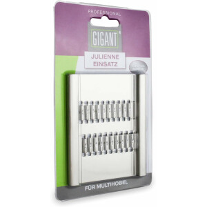 Gigant | Julienne Einsatz | für 4-fach Gemüsehobel | ideal für feine Gemüse-Streifen | mühelose Handhabung | hochwertige Klingen | spülmaschinengeeignet | robustes Design