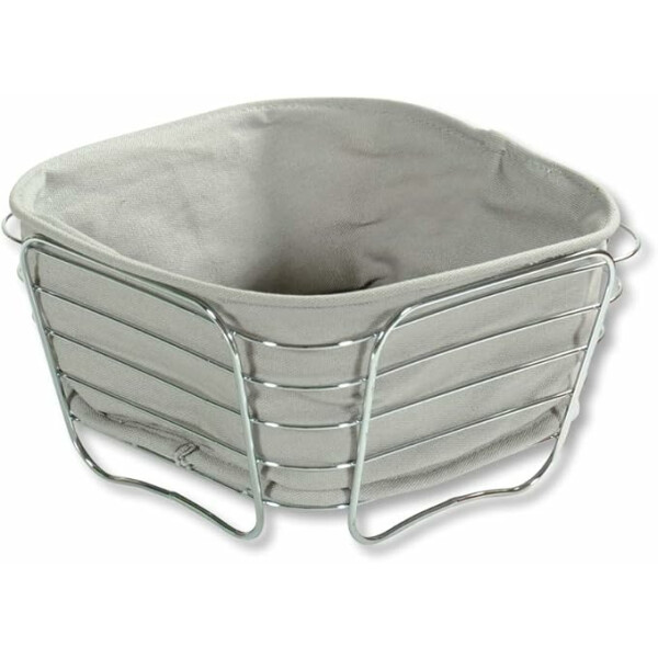 Kesper | Brot- und Obstkorb, Material: Metall, Maße: 21 x 21 x 11 cm, Farbe: Grau | 90871