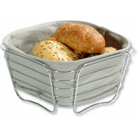 Kesper | Brot- und Obstkorb, Material: Metall, Maße: 21 x 21 x 11 cm, Farbe: Grau | 90871