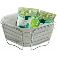 Kesper | Brot- und Obstkorb, Material: Metall, Maße: 21 x 21 x 11 cm, Farbe: Grau | 90871