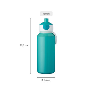 Mepal - Trinkflasche Pop-up Campus - Wasserflasche - Auslaufsichere Flasche für die Schule - Wiederverwendbar - BPA-frei & Spülmaschinenfest - 400 ml - Little Farm