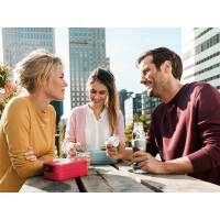Mepal - Take a Break midi + Trinkflasche Ellipse 500 ml - Vivid Blue - Lunchbox mit Trennwand - ideal für Mealprep-kohlensäuregeeignet -auslaufsicher - bruchfestes Material, Promotion-Set