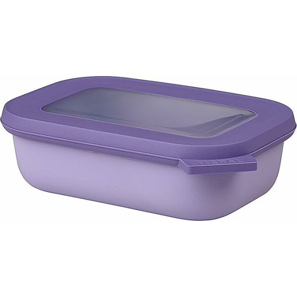 Mepal - Multi Bowl Cirqula Rectangular - Vorratsdose mit Deckel - Geeignet als Luftdichte Aufbewahrungsbox für den Kühlschrank, Mikrowellengeschirr & als Frischhaltedosen - 500 ml - Nordic Lilac