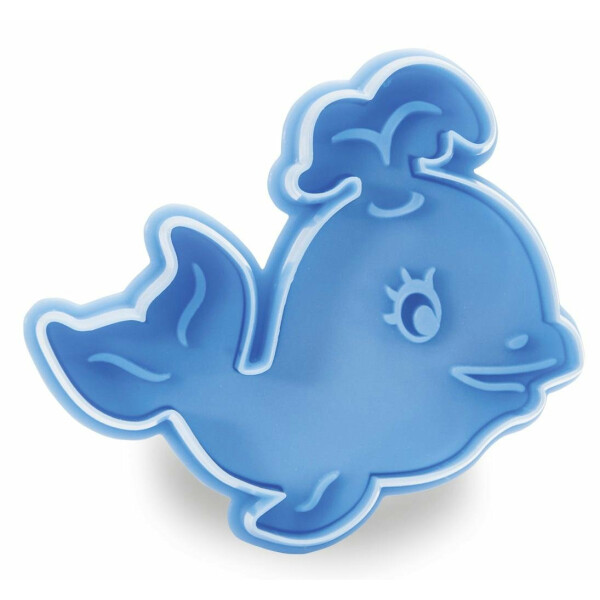 Städter Ausstechform, Plastik, hellblau Wal ca. 5,5cm
