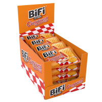 BiFi Currywurst – 20er Pack (20 x 60g) – Salami Wurstsnack mit Currysauce in einem lockeren Teig - Wurst im Weizenbrötchen To Go - für Unterwegs, im Büro oder beim Sport - Schinkenwurst