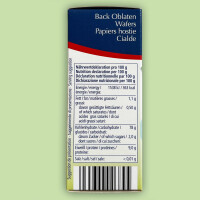 Küchle runde Back Oblaten Bio Vegan 40mm 23g pro Packung im 1er Pack Esspapier zum Backen von Makronen & Lebkuchen