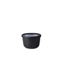 Mepal - Multi Bowl Cirqula Round - Vorratsdose mit Deckel - Geeignet als Luftdichte Aufbewahrungsbox für den Kühlschrank, Mikrowellengeschirr & als Frischhaltedosen - 500 ml - Nordic Black