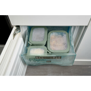 Mepal - Multi Bowl Cirqula Rectangular - Vorratsdose mit Deckel - Geeignet als Luftdichte Aufbewahrungsbox für den Kühlschrank, Mikrowellengeschirr & als Frischhaltedosen - 500 ml - Nordic Black