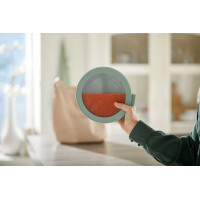 Mepal - Multi Bowl Cirqula Rectangular - Vorratsdose mit Deckel - Geeignet als Luftdichte Aufbewahrungsbox für den Kühlschrank, Mikrowellengeschirr & als Frischhaltedosen - 500 ml - Nordic Black