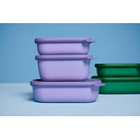 Mepal - Multi Bowl Cirqula Rectangular - Vorratsdose mit Deckel - Geeignet als Luftdichte Aufbewahrungsbox für den Kühlschrank, Mikrowellengeschirr & als Frischhaltedosen - 500 ml - Nordic Black