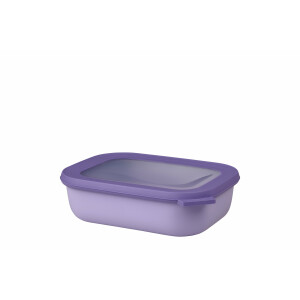 Mepal - Multi Bowl Cirqula Rectangular - Vorratsdose mit Deckel - Geeignet als Luftdichte Aufbewahrungsbox für den Kühlschrank, Mikrowellengeschirr & als Frischhaltedosen - 1000 ml - Nordic Lilac