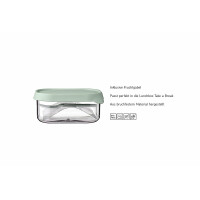 Mepal - Obstbox Take a Break - Obstbox zum Mitnehmen für frisches Obst - Box mit kleiner Obstgabel - Passt perfekt in die Take a Break Lunchbox - 250 ml - Nordic Blue