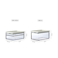 Mepal Käsedose mit Deckel - Kühlschrank Organizer – Käsedose Kühlschrank - Luftdichter Kühlschrankbehälter mit Antikondensationseinsatz - Aufbewahrungsbox - 2000 ml - Nordic sage