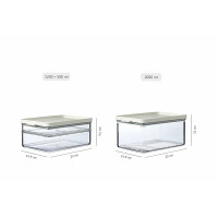 Mepal - Frühstücks-Kühlschrankbehälter Duo Omnia - 2-lagige Frischhaltedosen - Aufbewahrungsbox für Aufschnitt & Käse - Küchenaufbewahrung & Organisation - 500 ml & 1200 ml - Nordic sage