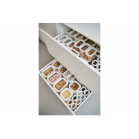 Mepal | Modula Vorratsdose Set | 425 ml | Kunststoffbehälter mit Deckel | 4 Stück | ideal zur Aufbewahrung von Lebensmitteln | stapelbar & platzsparend | spülmaschinengeeignet | Nordic Black