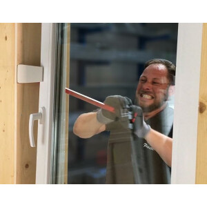 Fensterschnapper 04117 Zusätzliche Fenstersicherung | Einbruchschutz Ohne Batterien | Aufhebel Stopp Für Fenster | Fensterriegel Ohne Bohren In Fensterrahmen | Fensterblockade Weiß