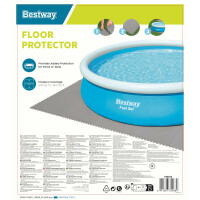 Bestway Pool-Bodenschutzfliesen Set 9 Stück á 78 x 78 cm, grau