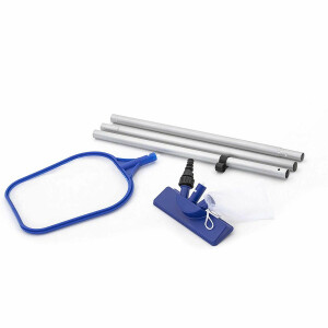Bestway Flowclear Poolpflege Basis-Set, mit Venturi-Sauger & Kescher, für Poolgrößen bis 396 cm