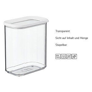 Mepal - Vorratsbehälter Modula 6-teiliges Set - Aufbewahrungsboxen mit Deckel - Küchenorganizer & Vorratsboxen - Stapelbar & Luftdicht - 2x 2000 ml, 2x 1000 ml, 1x 1500 ml & 1x 425 ml - Nordic Green