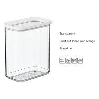 Mepal - Vorratsbehälter Modula 6-teiliges Set - Aufbewahrungsboxen mit Deckel - Küchenorganizer & Vorratsboxen - Stapelbar & Luftdicht - 2x 2000 ml, 2x 1000 ml, 1x 1500 ml & 1x 425 ml - Nordic Green