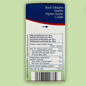 Küchle runde Back Oblaten Bio Vegan 50mm 37g pro Packung 3er Pack Esspapier zum Backen von Makronen & Lebkuchen