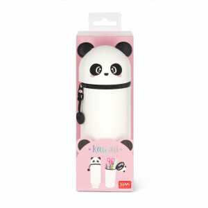 LEGAMI - 2-in-1 Weiche Silikontasche - Kawaii, Giraffe Schultasche, Tischstifthalter, Reißverschluss, Silikon, Stiftetasche Buntstifte Marker, H 18,5 cm