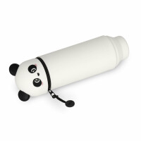 LEGAMI - 2-in-1 Weiche Silikontasche - Kawaii, Giraffe Schultasche, Tischstifthalter, Reißverschluss, Silikon, Stiftetasche Buntstifte Marker, H 18,5 cm