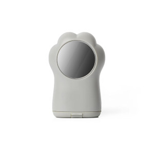 Legami - Bleistiftspitzer Mit Behälter, Miau, 4,5x7 cm, Kunststoff, Doppelloch für Standard- und Jumbo-Bleistifte, Klappbarer Deckel, Spänebehälter, Spiegel Auf Der Rückseite