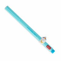 Legami - Gelschreiber mit dekorativem Tier - Lovely Friends, Lama, nicht rollend, schwarze Tinte, entfernbares und wieder kombinierbares Tier, 0,5 mm Spitze