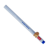Legami - Gelschreiber mit dekorativem Tier - Lovely Friends, Faultier, nicht rollend, blau Tinte, entfernbares und wieder kombinierbares Tier, 0,5 mm Spitze