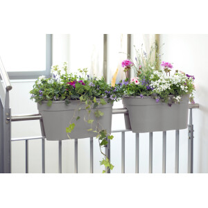KHW 35202 Blumentopf Flowerclip, XL, 2-er Set, grau