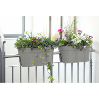 KHW 35202 Blumentopf Flowerclip, XL, 2-er Set, grau