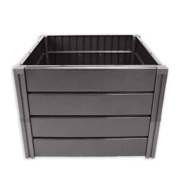 KHW | Hochwertiges Hochbeet | Demeter M | platzsparend | 82 × 82 × 61 cm - 336 Liter | ideal für Urbane Gärten | nachhaltiges Gärtnern | fördert gesunde Ernten | Made in Germany
